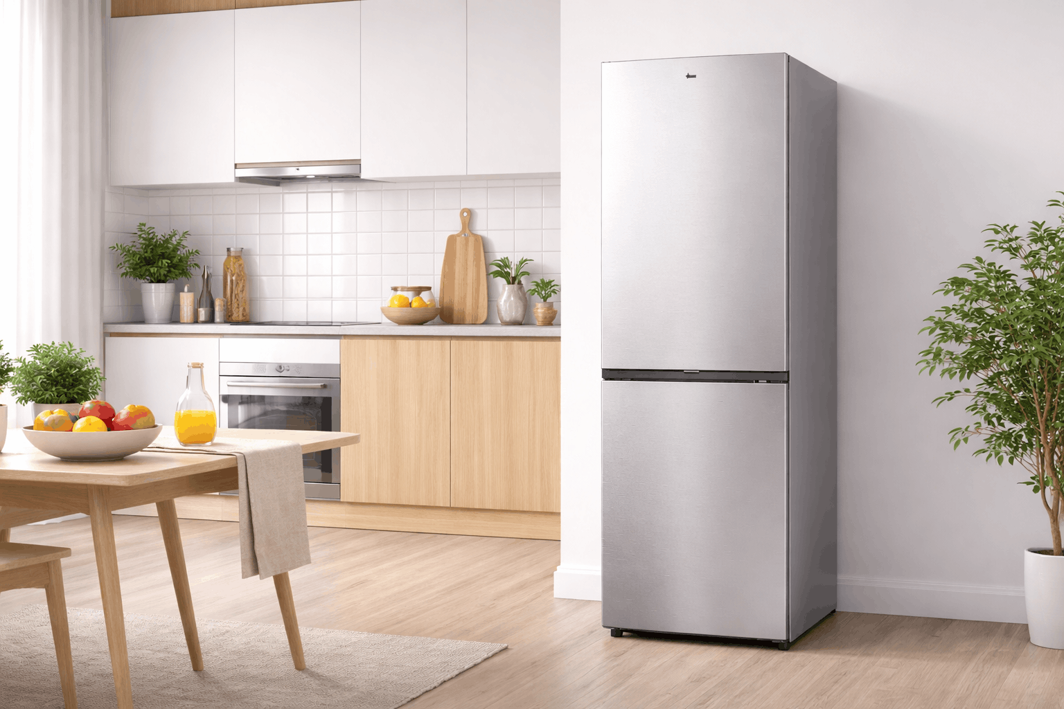 RÉFRIGÉRATEUR HOOVER No Frost COMBINÉ 355 Lires / INOX